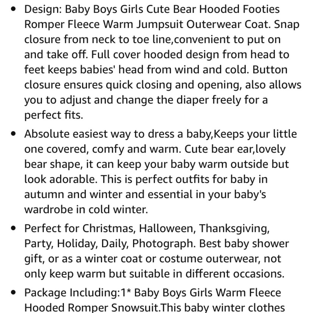 NWT Newborn Fleece Hooded Snowsuit - Picture 9 of 9